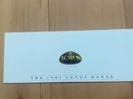 Lotus Range 1987 - Excel - Esprit  -  Folder - Brochure, Verzenden, Lotus, Zo goed als nieuw, Overige merken