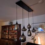 Zwarte hanglamp Loic met amber glas, Ophalen, Zo goed als nieuw, Glas, Modern