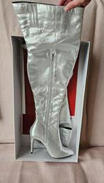Zilveren Hoge Laarzen - Nieuw!, Hoge laarzen, Nieuw, Ophalen of Verzenden, Onbekend