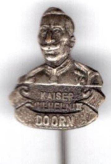 Kaiser Wilhelm 2 Doorn zilverkleurig speldje ( U_014 ) beschikbaar voor biedingen