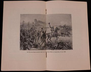 schoolplaat boekje  De Prins van Oranje Quatre-Bras beschikbaar voor biedingen