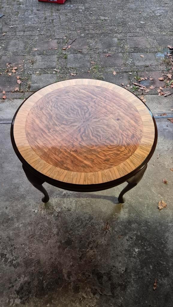 Antieke Queen Ann Salontafel met Inlegwerk, Huis en Inrichting, Tafels | Eettafels, Gebruikt, 50 tot 100 cm, 100 tot 150 cm, Rechthoekig