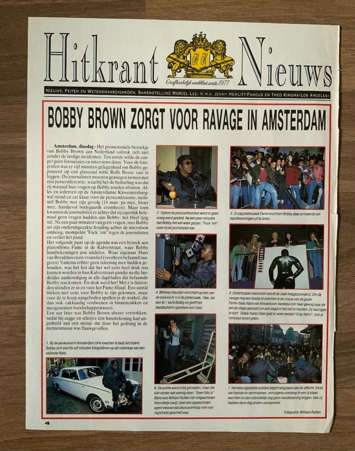 Artikel Bobby Brown / 2 Unlimited, Verzamelen, Tijdschriften, Kranten en Knipsels, Knipsel(s), Nederland, 1980 tot heden, Ophalen of Verzenden