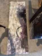 Abstract Zwart/Paars Canvas 3 luik Schilderij, Ophalen