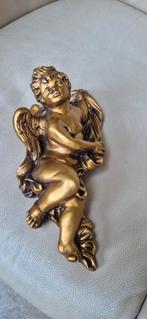 Kalkstenen gouden wand engel 26x12 cm, Ophalen of Verzenden