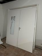 Dubbele deuren met kozijn, Doe-het-zelf en Verbouw, Ophalen, 120 cm of meer, 200 tot 215 cm, Buitendeur