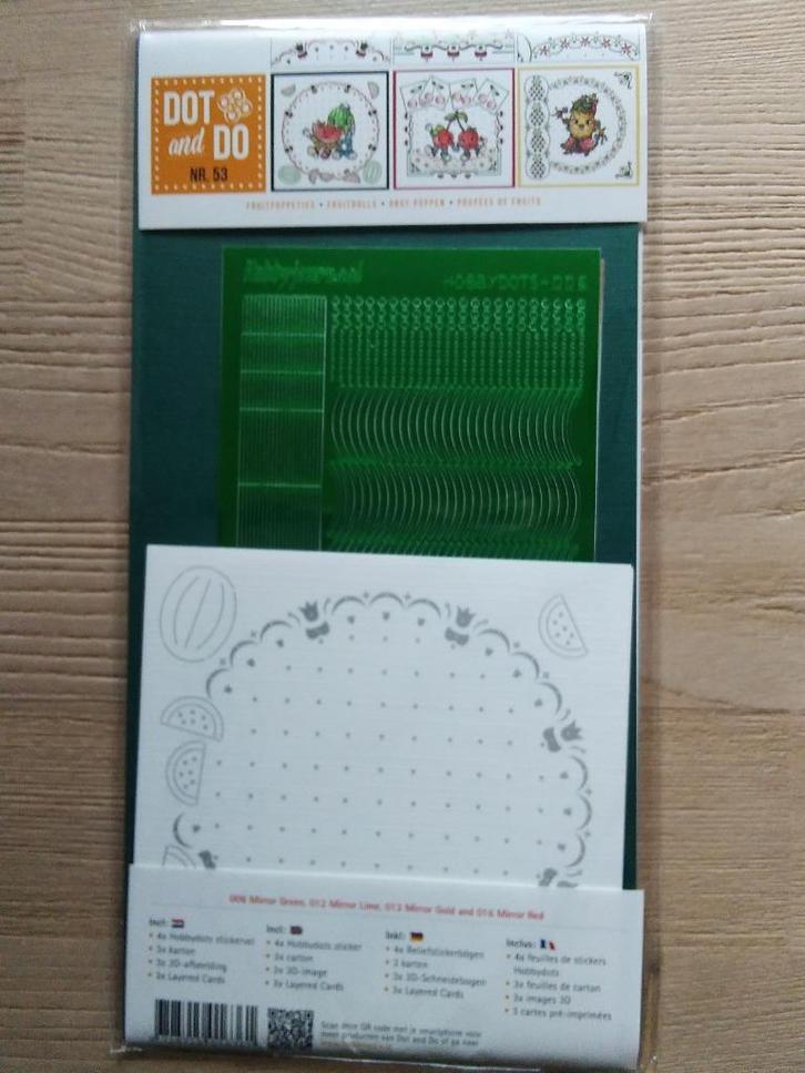 Dot and Do NR.53 fruitpoppetjes, Hobby en Vrije tijd, Kaarten | Zelf maken, Nieuw, Overige typen, Overige thema's, Ophalen of Verzenden