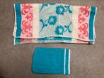 Oude vintage bad textiel set, Huis en Inrichting, Nieuw, Overige typen, Blauw, Ophalen of Verzenden