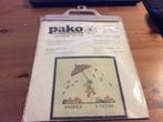 Pako handwerken geboortetegel met paraplu artikel nr 1295, Ophalen of Verzenden, Nieuw, Handborduren, Borduurpakket