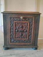 Antieke Mechelse Eikenhouten Turfkist 65x70x47, Ophalen