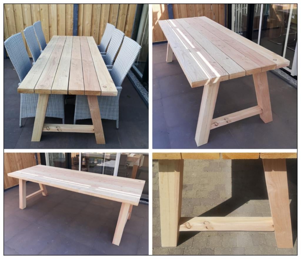 Buitentafel tuintafel douglas hout Tafel op maat/model NIEUW, Tuin en Terras, Ophalen of Verzenden, Nieuw, Rechthoekig, Hout