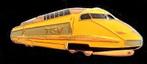 TGV pin- geel goudkleur- epoxy, Verzenden, Nieuw, Transport, Speldje of Pin