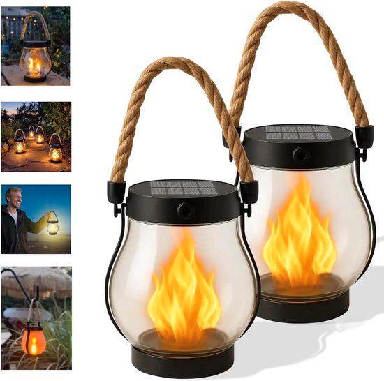 Solar Flame Lights, Tuin en Terras, Buitenverlichting, Nieuw, Hanglamp, Kunststof, Minder dan 50 watt, Zonne-energie, Waterbestendig