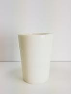 Vintage albast design vaas natuursteen wit ’80 bloempot, Steen, N, N, Rond