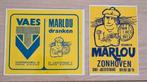 Vaes Marlou Zonhoven dranken stickers retro vintage, Overige typen, Ophalen of Verzenden, Zo goed als nieuw