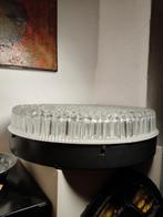 2658 Vintage XXL Plafondlamp/Wandlamp Glas Relief, Ophalen of Verzenden, Gebruikt, Glas, Vintage