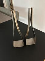 Prachtige RVS kandelaars van Blomus, Ophalen of Verzenden, Zo goed als nieuw, Metaal, 25 tot 50 cm