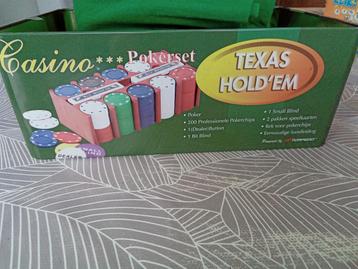 Poker set Texas hold'em beschikbaar voor biedingen