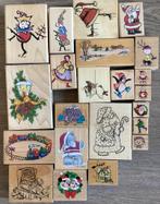 22 kerststempels, Hobby en Vrije tijd, Stempelen, Ophalen of Verzenden, Zo goed als nieuw, Houten stempel