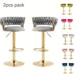 Luxe Velvet Barkrukken – Set van 2 meerdere kleuren!, Huis en Inrichting, Barkrukken, 5 krukken of meer, Verzenden, In hoogte verstelbaar