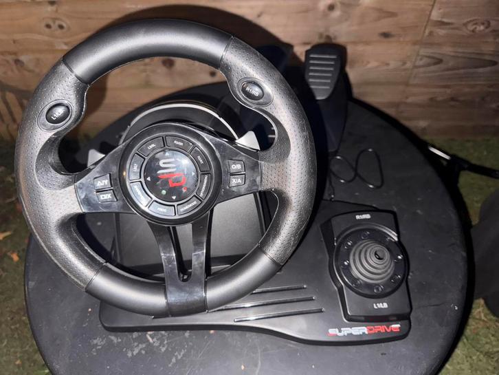Superdrive racestuur met pedalen, Computers en Software, Joysticks, Nieuw, Ophalen of Verzenden