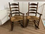 Houten Schommelstoelen met Riet - Set van Twee, Ophalen