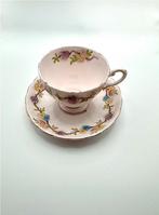 Antiek zacht roze kop en schotel van Tuscan, Ophalen of Verzenden