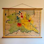 Vintage schoolkaart Utrecht – aardrijkskunde jaren ’50/’60, Ophalen, Aardrijkskunde