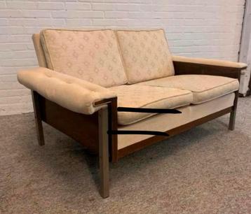 Bank mooie palissanderhouten Pastoe Spectrum bank jaren 60.