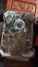 Doosje glazen potjes met stalen deksels voor jam maken, Ophalen, Zo goed als nieuw