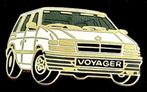 Chrysler Voyager- wit emaille, Verzenden, Nieuw, Transport, Speldje of Pin
