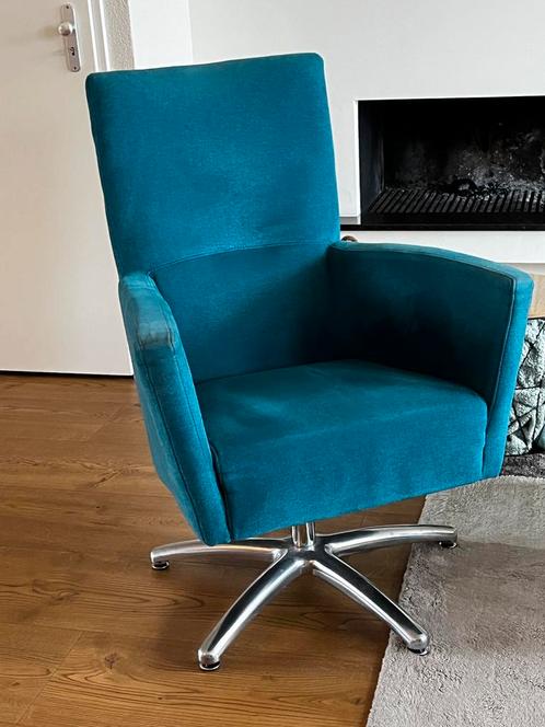 Draaistoel / draaifauteuil, Huis en Inrichting, Fauteuils, Gebruikt, Metaal, Stof, 50 tot 75 cm, Minder dan 75 cm, Ophalen