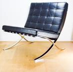 Barcelona Chair voor Alivar, zwart leer, evt. 2 beschikbaar, Huis en Inrichting, Fauteuils, Ophalen of Verzenden, Metaal