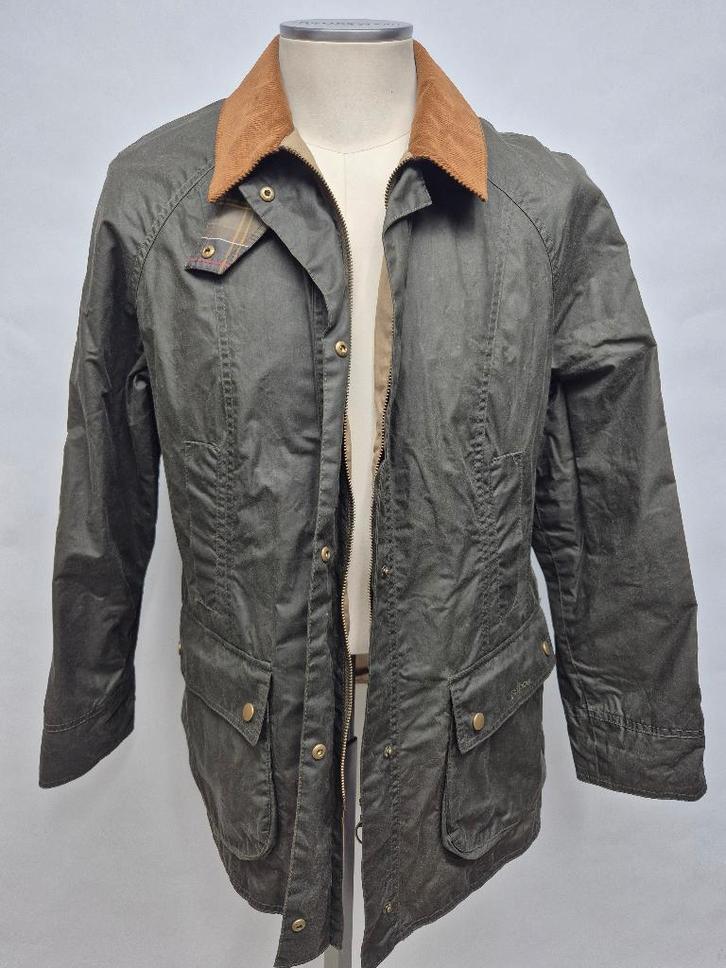 Barbour dames wax jas, 'Beadnell' maat 44, Kleding | Dames, Jassen | Winter, Zo goed als nieuw, Maat 42/44 (L), Groen, Ophalen of Verzenden