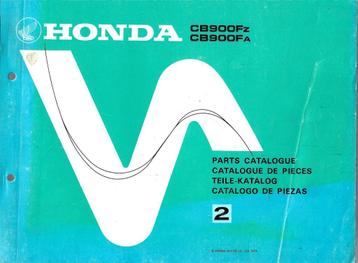 Honda CB900 F parts list (7564z) motor beschikbaar voor biedingen