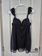 Babydoll zwart M 38 met bh erin verwerkt, Onbekend, Ophalen of Verzenden, Zwart, Body of Korset