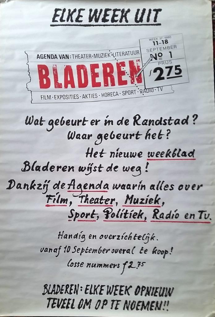 Anthoon Beeke: unieke affiche op peperbusformaat uit 1980, Antiek en Kunst, Kunst | Litho's en Zeefdrukken, Ophalen of Verzenden