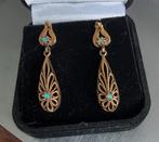 Antieke 14 K oorbellen / oorhangers bezet met opaal, Sieraden, Tassen en Uiterlijk, Antieke sieraden, Verzenden, Goud, Oorbellen