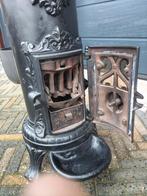Antieke Gietijzeren Kolenkachel - Houtkachel of Design, Huis en Inrichting, Kachels, Gebruikt, Ophalen of Verzenden, Vrijstaand