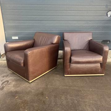 Set B&B Italia Maxalto leren fauteuils Antonio Citterio beschikbaar voor biedingen