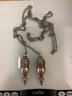 zilveren jasseronketting met breipendoppen antiek, Ophalen of Verzenden, Zo goed als nieuw, Zilver