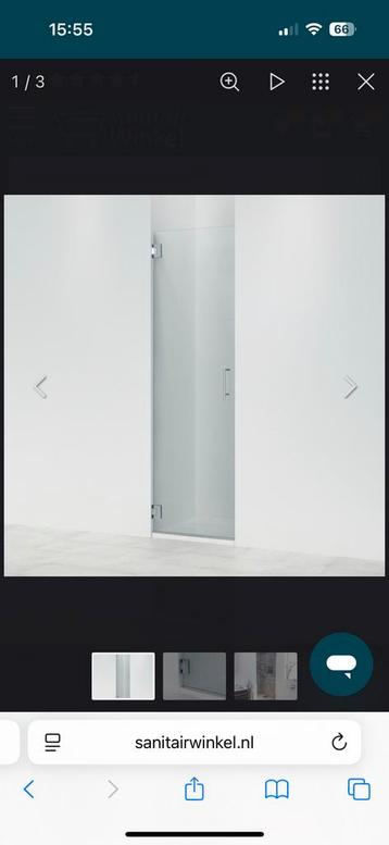 Brauer glas douchedeur 60x 200 beschikbaar voor biedingen