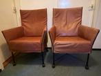 Montis Charly fauteuil bruin 4 stuks, Huis en Inrichting, Stoelen, Ophalen, Bruin, Leer, Zo goed als nieuw