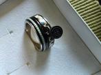 Zilver/zwart IXXXI ring mt 21. H10, Sieraden, Tassen en Uiterlijk, Ringen, Overige materialen, 20 of groter, Ophalen of Verzenden