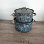 Emaille pan grijs gewolkt, Ophalen of Verzenden