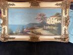Schilderij mediterraan uitzicht incl lijst, Antiek en Kunst, Ophalen of Verzenden