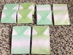 2x groen gevlamde enveloppen💥2x 5 pakjes 100 stuks💥14x14cm, Ophalen of Verzenden, Nieuw, Overige thema's, Blanco kaart of Basiskaart