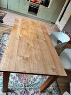 Massieve teak eettafel, Huis en Inrichting, Tafels | Eettafels, Ophalen, Gebruikt, Teakhout, 50 tot 100 cm