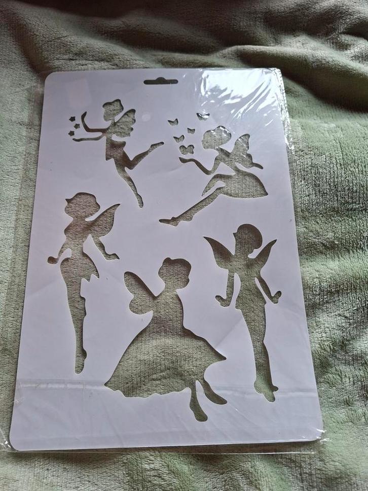 Nieuw Stencil met Feeën/elfjes, Hobby en Vrije tijd, Scrapbooking, Ophalen of Verzenden