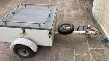 Bagage aanhanger, bak 108x100x43cm. Totale lengte 210cm.  beschikbaar voor biedingen